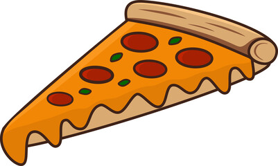Slice of pizza. Illustration
