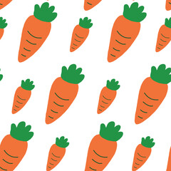 Print art seamless pattern carrot