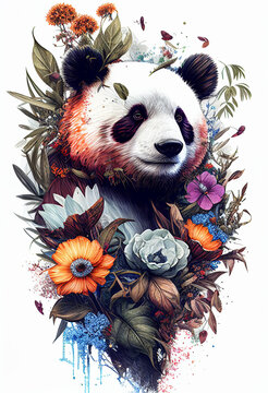 AI generates illustrations of the panda