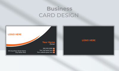 Vector professional corporate business card design template