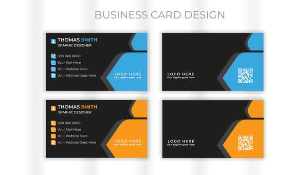 Vector modern creative simple business card design template
