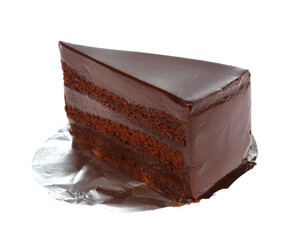 chocolate cake isolate on white