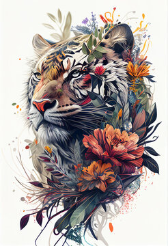 AI generates illustrations of the tiger