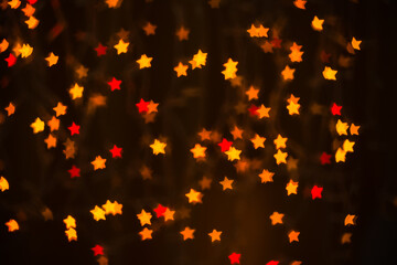 Star shape light bokeh background