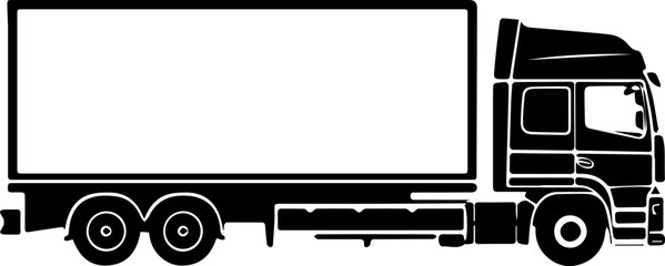 Trailer Truck Flat Icon