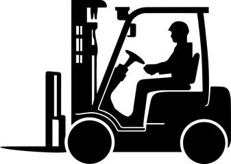Forklifter Loader Flat Icon