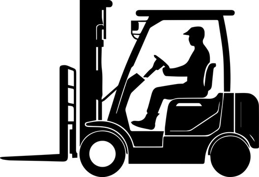 Forklifter Loader Flat Icon