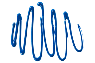 blue watercolor drop zigzag isolated on transparent background