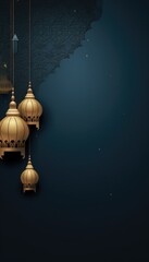 blue background template for eid mubarak