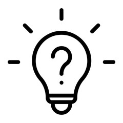 question mark line icon