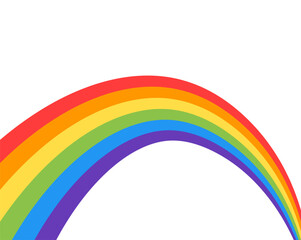 Curve colorful rainbow line flat design illustration vector