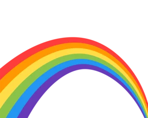 Foto op Canvas Curve colorful rainbow line flat design illustration vector © siska_artjournal
