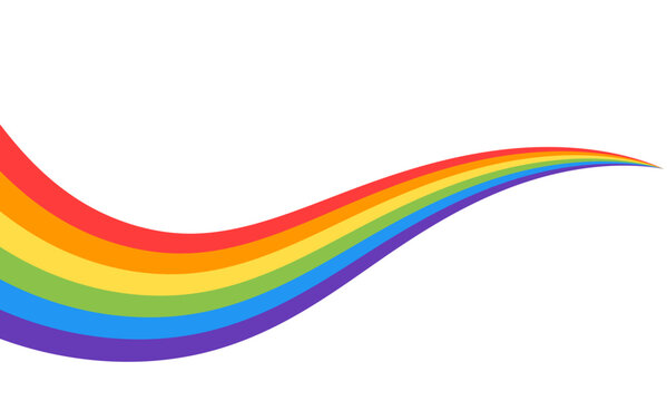 abstract rainbow wave curve arch colorful rainbow flat illustration vector