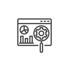 Data analysis line icon