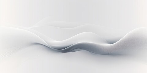Naklejka premium Grey and white abstract background with flowing particles. Digital future technology concept. illustration, Generative AI