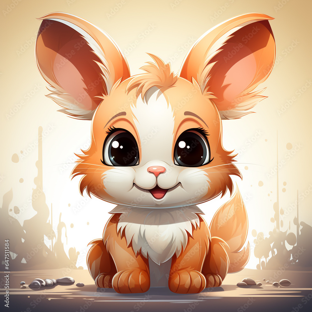 Canvas Prints cute rabbit cartoon