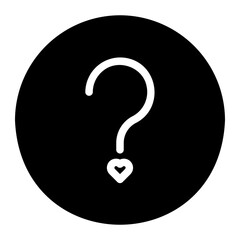 question glyph icon