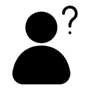 question glyph icon