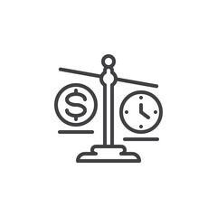 Cost Benefit Analysis line icon
