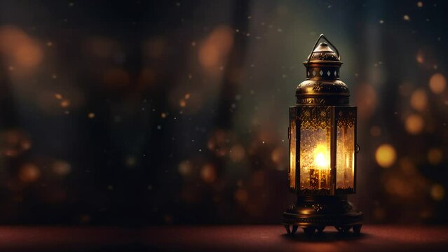 Ramadan Lantern Background Loop 4k