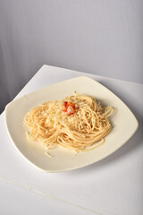 pasta with a white background