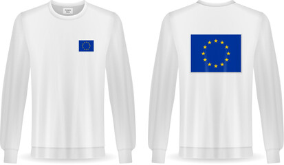 Sweatshirt with EU flag