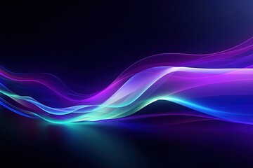 Fototapeta premium abstract futuristic background with pink blue glowing neon moving high speed wave lines and bokeh lights. Data transfer concept Fantastic wallpaper