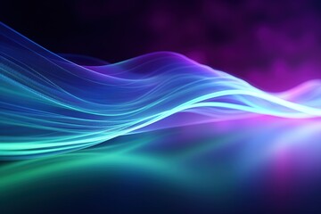 Naklejka premium abstract futuristic background with pink blue glowing neon moving high speed wave lines and bokeh lights. Data transfer concept Fantastic wallpaper