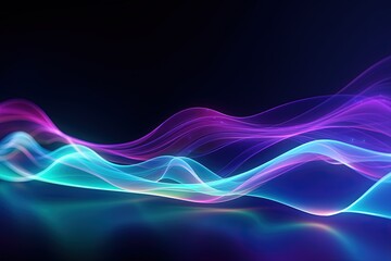 Naklejka premium abstract futuristic background with pink blue glowing neon moving high speed wave lines and bokeh lights. Data transfer concept Fantastic wallpaper