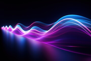 abstract futuristic background with pink blue glowing neon moving high speed wave lines and bokeh lights. Data transfer concept Fantastic wallpaper