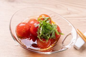 ミニトマトのめんつゆ漬け