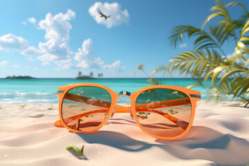  sunglasses on the beach