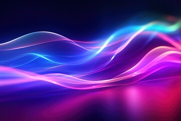 abstract futuristic background with pink blue glowing neon moving high speed wave lines and bokeh lights. Data transfer concept Fantastic wallpaper