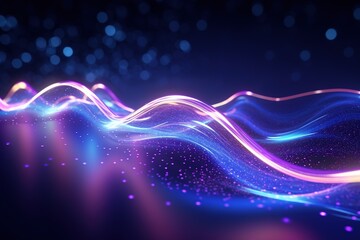 abstract futuristic background with pink blue glowing neon moving high speed wave lines and bokeh lights. Data transfer concept Fantastic wallpaper