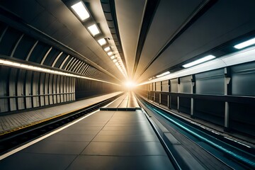 Underground subway in action.
