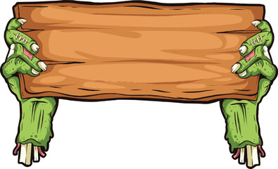hand zombie holding wooden board,green hand zombie, hand zombie