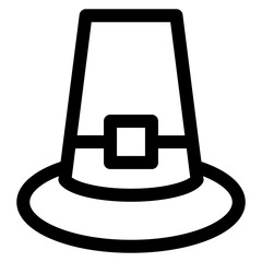 Traditional Hat Icon in Trendy Flat Isolated on Transparent Background. SVG Vector
