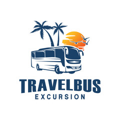 Bus logo design vector. Travel bus logo