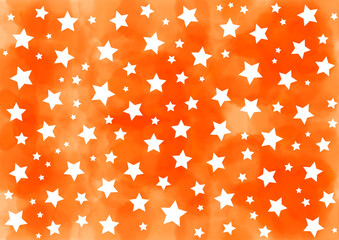 スター、星柄、オレンジ、ホワイト、模様