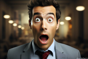 surprised businessman, AI generated