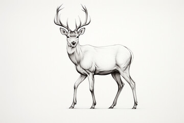 Fototapeta premium Watercolor deer background picture, picture used for decoration.