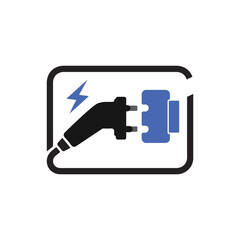 Charger connector icon, Electric car charging plug sign EV charger point. Vector, illustration.