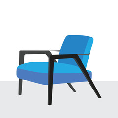 Furniture at home vector art and illustration. Flat design of furniture or interiors in home concept art.