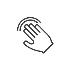 Multi Touch gesture line icon