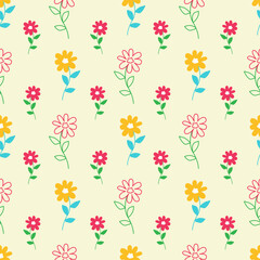 Fototapeta na wymiar Beautiful seamless floral pattern background vector