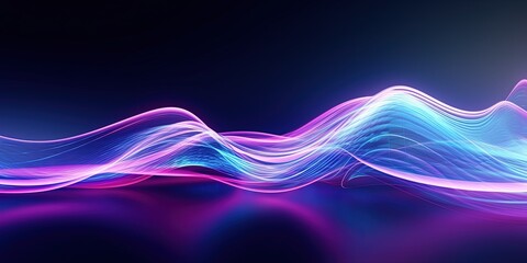 abstract futuristic background with pink blue glowing neon moving high speed wave lines and bokeh lights. Data transfer concept Fantastic wallpaper