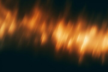 Blur light overlay. Defocused rays. Sun beam leak reflection. Bokeh gleam effect. Golden orange glow on dark black abstract background, Generative AI - obrazy, fototapety, plakaty