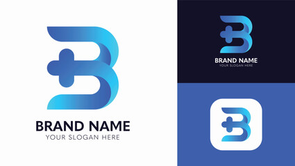  letter b logo design, brand identity logos vector, modern logo design
