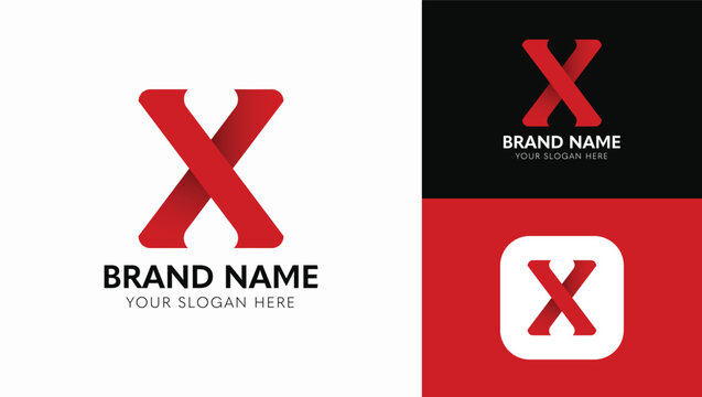 X letter logo template vector icon illustration design