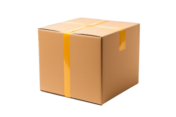 ecommerce package parcel, gift for christmas, delivery, on isolated transparent png background,generative ai